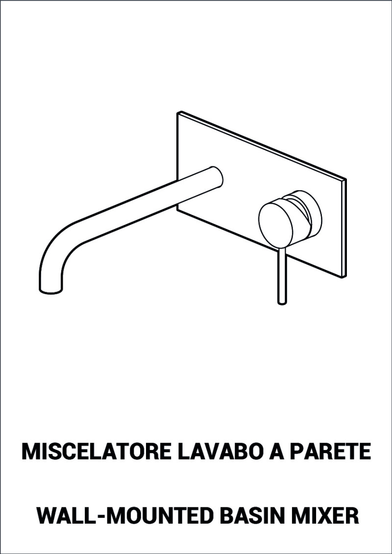 Miscelatore lavabo a parete - Stilox