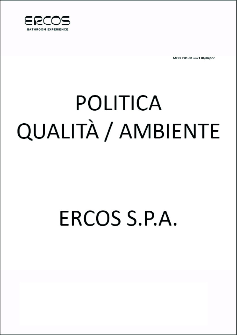 MOD. E 01-01 Politica qualità-ambiente