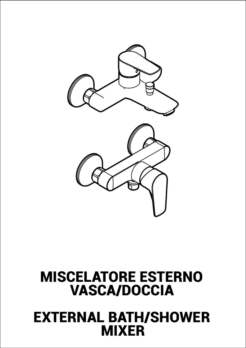 Miscelatore esterno doccia/vasca - Viktor, Versilia, Ecostyle e Italia R