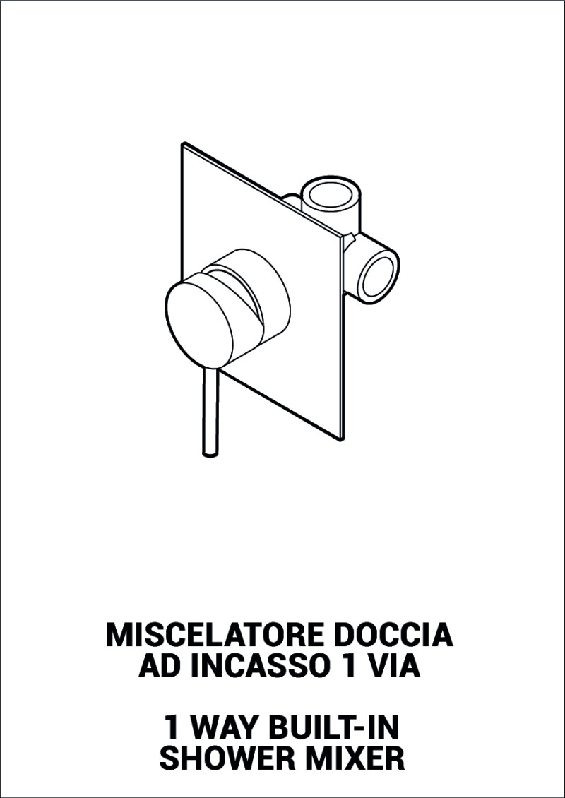 Miscelatore incasso doccia ad 1 via - Viktor, Versilia, Ecostyle e Italia R