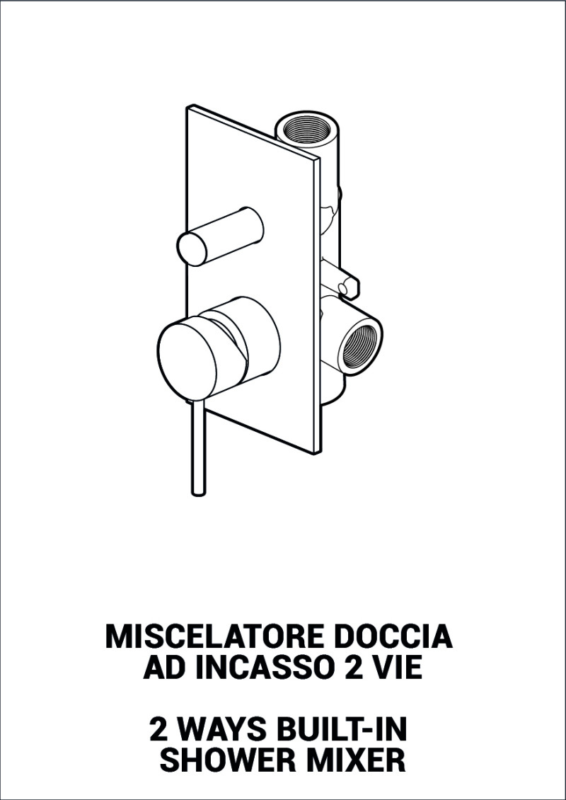 Miscelatore incasso doccia a 2 vie - Viktor, Versilia, Ecostyle e Italia R