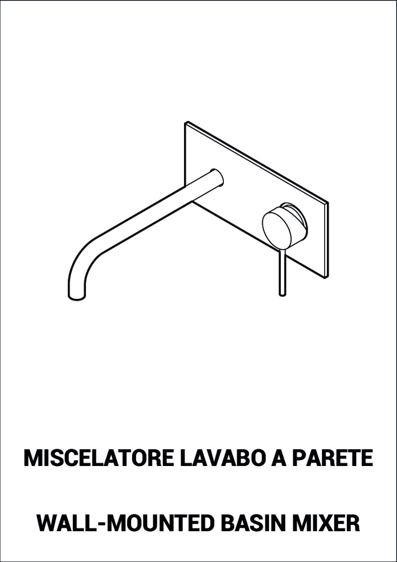 Miscelatore lavabo a parete - Viktor, Versilia e Italia R