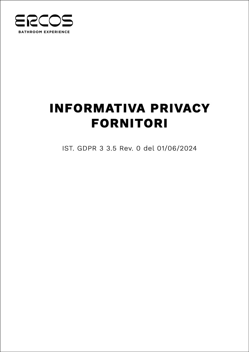 Privacy Policy Fornitori