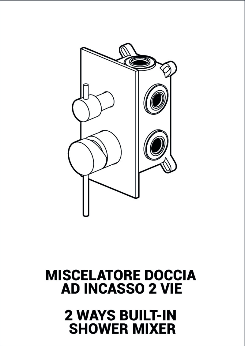 Miscelatore incasso doccia a 2 vie - Stilox