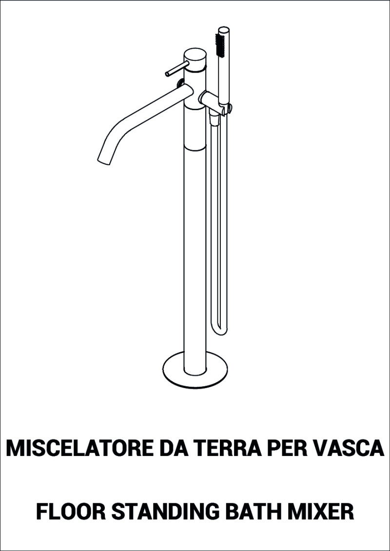 Miscelatore da terra per vasca - Stilox, Viktor eVersilia